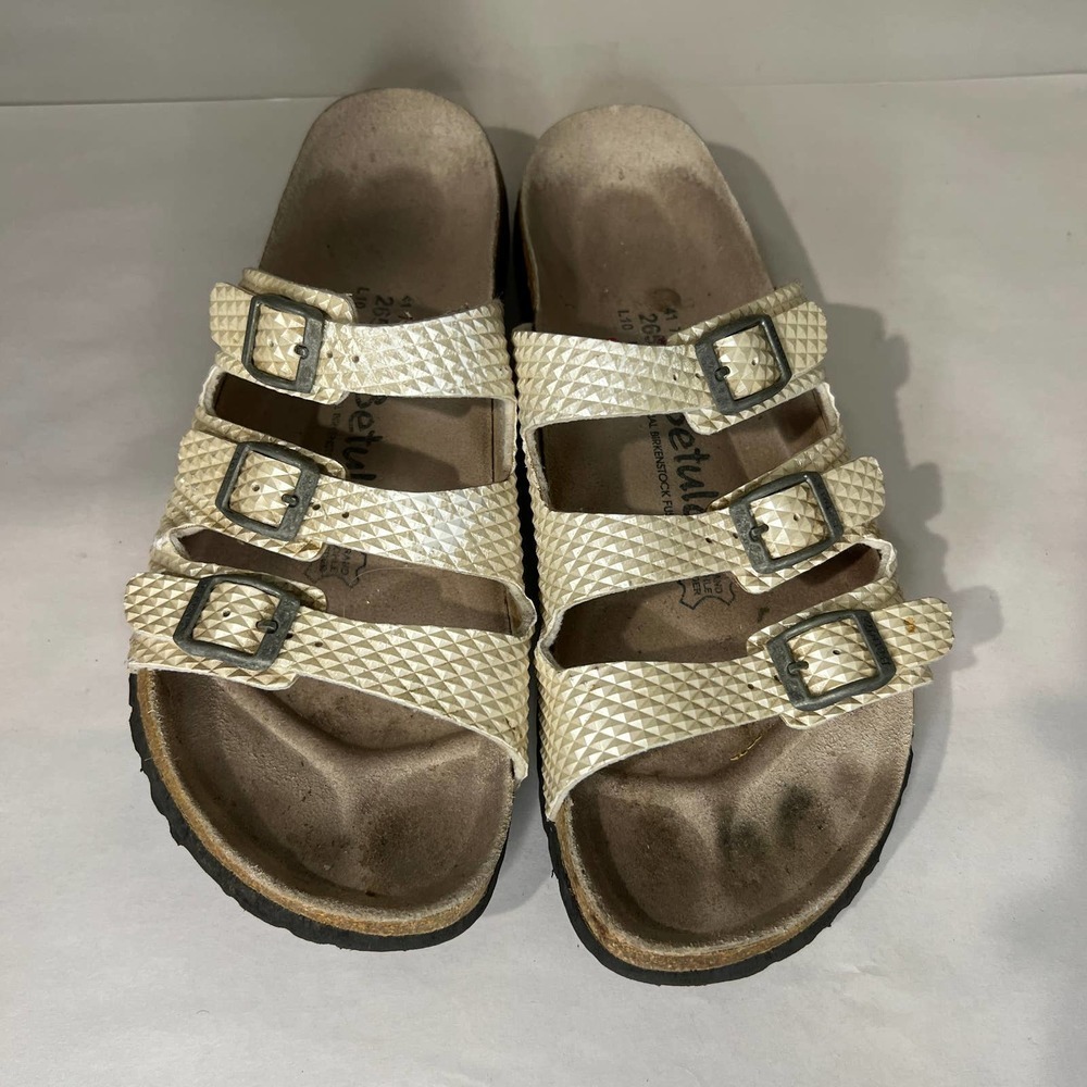 Birkenstock Betula Snake Python Print Triple Stra… - image 3